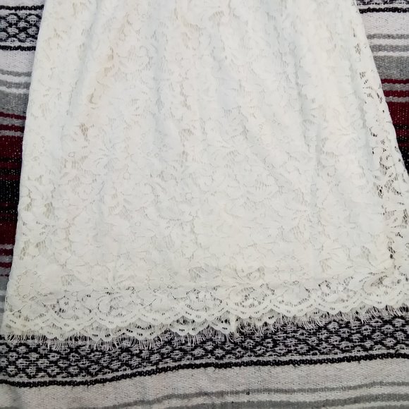 Maison Jules White Lace Sleeveless Midi Dress 6 - Picture 4 of 14